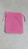 Pink Velvet Jewelry Pouch Bag Drawstring Bag, Lot of 20