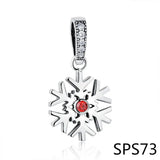 SPP2 Silver Bear and Balloon Bead Charm Necklace Pendant