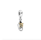 925 Sterling Silver Fish Girl Boy Charm Bead DIY Jewelry For Women