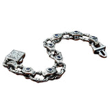 SR2023 Men's Retro Relief Bracelet, Inlaid Zircon, Motorcycle Style