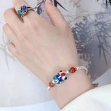 SR2023 Lucky Doodle Fish Bracelet Agate Ornament