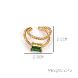 Double Clips Earrings Twist Style 18 Women Zirconia Pearls Ear Cuff