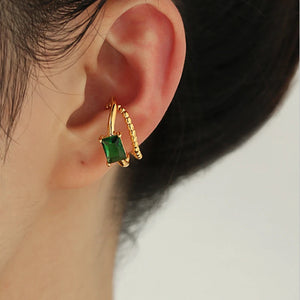 Double Clips Earrings Twist Style 18 Women Zirconia Pearls Ear Cuff