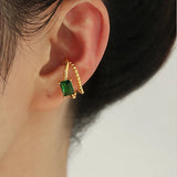 Double Clips Earrings Twist Style 18 Women Zirconia Pearls Ear Cuff