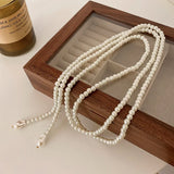 French Retro Long Pearl Necklace For Women Wedding Party