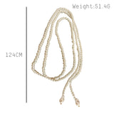 French Retro Long Pearl Necklace For Women Wedding Party