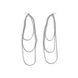Copper Wire Multilayer Snake Bone Chain Earrings European Style Tassel Earrings