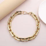 Punk CCB Chain Geometric Choker Necklace Chunky Thick Women Hip Hop Jewelry
