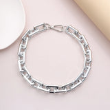 Punk CCB Chain Geometric Choker Necklace Chunky Thick Women Hip Hop Jewelry