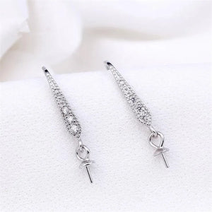 925 Silver Earring Hooks for Pearl, 6 Pairs