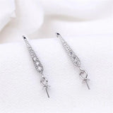 925 Silver Earring Hooks for Pearl, 6 Pairs