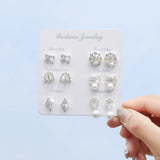 SSE1 Silver Geometric Dangle Earrings Modern Jewelry