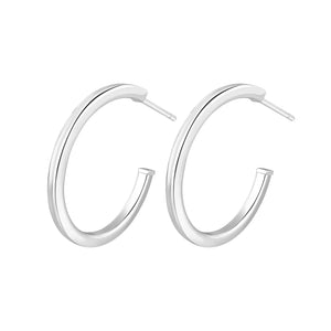 925 Sterling Silver Disc Hoop Earrings Long Tass Jewelry