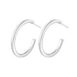 925 Sterling Silver Round Discs Hoop Earrings Long Tass Jewelry