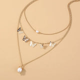 SSN3 Heart Nameplate Necklace Stainless Steel Birthday Gift Women