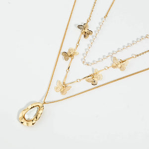 SSN3 Heart Nameplate Necklace Stainless Steel Birthday Gift Women
