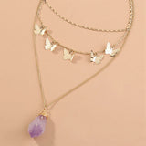 SSN3 Heart Nameplate Necklace Stainless Steel Birthday Gift Women