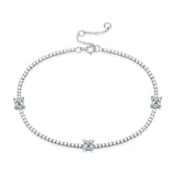 STB6 Silver Bracelets Sparkling Gypsophila Double Layer Party Jewelry