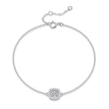 STB6 Silver Bracelets Sparkling Gypsophila Double Layer Party Jewelry