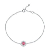 STB6 Silver Bracelets Sparkling Gypsophila Double Layer Party Jewelry