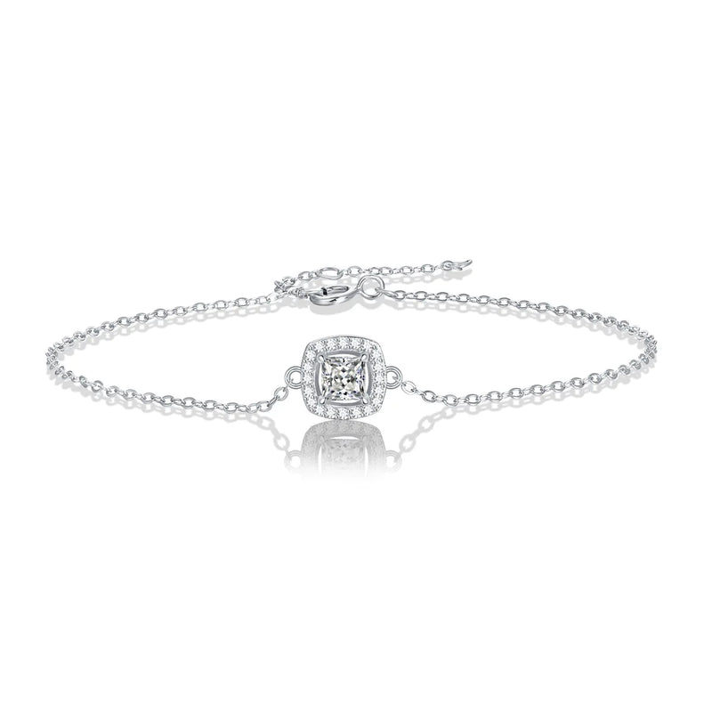 STB6 Silver Bracelets Sparkling Gypsophila Double Layer Party Jewelry