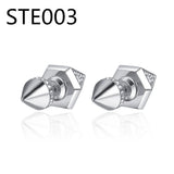 925 Sterling Silver Heart Cross Stud Earrings for Women