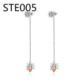 Zircon Grometric Stripe Stud Earrings Women Girls Daily Jewelry