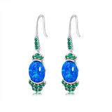 Silver CZ Stud Earrings for Women Wedding Jewelry