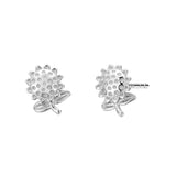 STE12 Silver Crystal Circle Earring For Women Making Jewelry