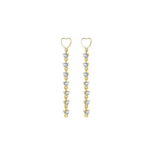 STE13 Heart Pendant Drop Earrings for Women