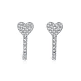 Crystal Hoop Earrings Alloy Tassel Pin Party Jewelry