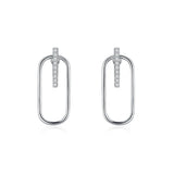 Crystal Hoop Earrings Alloy Tassel Pin Party Jewelry