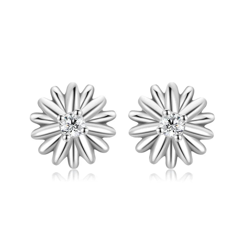 Sunflower Chrysanthemum Stud Earrings High Quality Women's Jewelry
