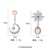 925 Silver Stud Earrings Sparkling Wedding Jewelry