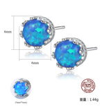 925 Silver Stud Earrings Sparkling Wedding Jewelry