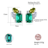 925 Silver Stud Earrings Sparkling Wedding Jewelry
