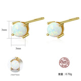 925 Silver Stud Earrings Sparkling Wedding Jewelry