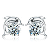 Asymmetrical Star Moon Earrings Crystal Charms Stud Earrings For Women Girls
