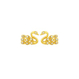 STE9 Zircon Clip Earrings for Women Basic Bling Party Piercing