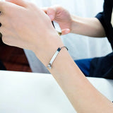 Steel/Rose Heart Bracelet Bangles For Women Charm Stainless Steel Jewelry