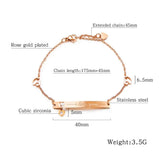 Steel/Rose Heart Bracelet Bangles For Women Charm Stainless Steel Jewelry