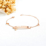 Steel/Rose Heart Bracelet Bangles For Women Charm Stainless Steel Jewelry
