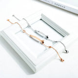Steel/Rose Heart Bracelet Bangles For Women Charm Stainless Steel Jewelry