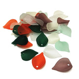 Frosted Acrylic Petals Leaves Beads Earrings Necklace Jewelry Making