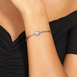 925 Silver Pearl Zircon Mermaid Tail Bead Charms for Women Bracelet Bangle