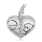 Smiling Love Forever Necklace 925 Sterling Silver Enamel Couple