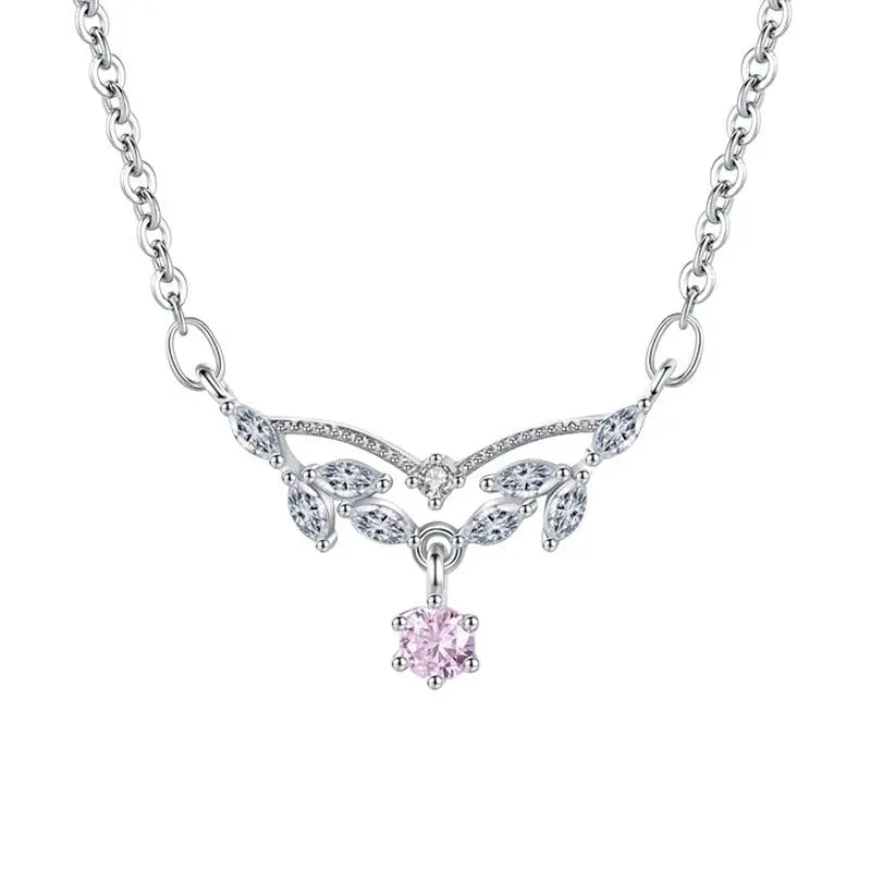 STN2 Butterfly Necklace for Women Vintage Pendant Chain Jewelry