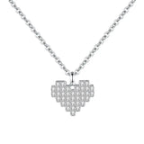 STN8 Crystal Round Pendant Necklace Charm Women Girls Chain Necklace