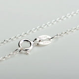 925 Sterling Silver Barbell Pendant Necklace 18''