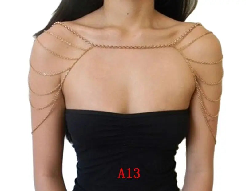 Double Shoulders Chain Necklace in 3 Colors